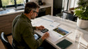 Homeowner reviewing solar and generator costs