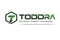 Logo of Toddra with tagline 'Reliable Power. Anywhere.' on a white background